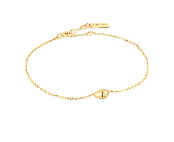 Ania Haie Gold Pebble Sparkle Chain Bracelet