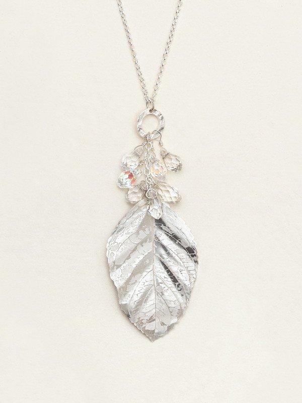 Holly Yashi Silver Cascading Elm Leaf Long Necklace