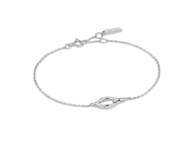 Ania Haie Silver Wave Link Bracelet